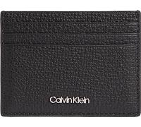 Calvin Klein Men Cardholder Minimalism Leather, Black (Ck Black), One Size