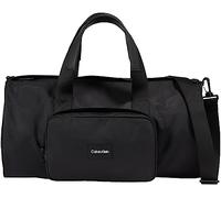 Calvin Klein Men Duffle Bag Barrel Hand Luggage, Black (Ck Black), One Size