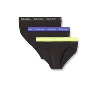 Calvin Klein Men Hip Brief 3pk GREEN (BLACK W GREEN BLOOM WB/BLACK W DA) XS