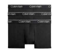 Calvin Klein Men Low-Rise Boxer Short Trunks Stretch Cotton Pack of 3, Black (Black), L