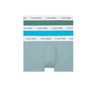 Calvin Klein Men Low-Rise Boxer Short Trunks Stretch Cotton Pack of 3, Multicolor (Viv Bl Arona Sageb Grn W/Wh Wbs), M