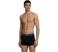 Calvin Klein Men Low-Rise Boxer Short Trunks Stretch Cotton Pack of 5, Black (Blk W Green Bloom Wb/Blk W Dazzlin), L
