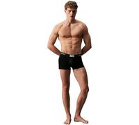Calvin Klein Men Low-Rise Boxer Short Trunks Stretch Pack of 3, Black (Black Dahlia Griffin), XS