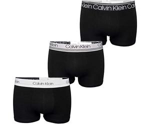 Calvin Klein Men Low-Rise Boxer Short Trunks Stretch Pack of 3, Black (Black), XS