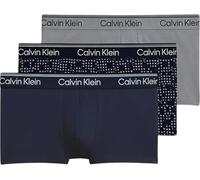 Calvin Klein Men LOW RISE TRUNK 3PK BLUE (Shoreline/Cut Circles Shoreline/Mis) M