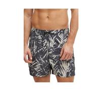 Calvin Klein Men Medium Drawstring-Print Boardshorts, Black (Ck Palm Black Tex AOP), M