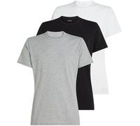 Calvin Klein Men’s 3 Pack Basic Short Sleeve Crew Neck T-Shirts, Multicolor (Black, White, Grey Heather), L