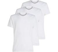 Calvin Klein Men’s 3 Pack Basic Short Sleeve Crew Neck T-Shirts, White (White, White, White), S