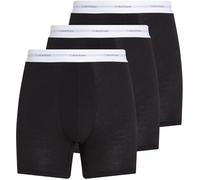 Calvin Klein Men’s 3 Pack Boxer Briefs with Logo Waistband, Black (Black, Black, Black), L