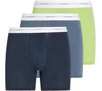 Calvin Klein Men’s 3 Pack Boxer Briefs with Logo Waistband, Multicolor (Shoreline, Highline Gr, Grisaille), L