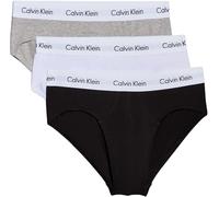 Calvin Klein Men’s 3 Pack Hip Briefs Underwear, Multicolor (Black/White/Grey Heather), XL