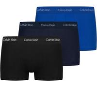 Calvin Klein Men’s 3 Pack Low Rise Trunks, Multicolour (Black/Blueshadow/Cobaltwater Dtm Wb), XL
