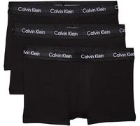 Calvin Klein Men’s 3 Pack Low Rise Trunks, Black (Black W. Black Wb), L