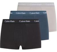 Calvin Klein Men’s 3 Pack Low Rise Trunks Underwear, Multicolor (Black, Hemisphere Blue, Ash), XL