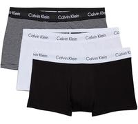 Calvin Klein Men’s 3 Pack Low Rise Trunks Underwear, Multicolor (White/B&W Stripe/Black), L