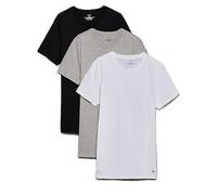 Calvin Klein Men’s 3 Pack Short Sleeve Cotton T-Shirts, Multicolor (Black, White, Grey Heather), S