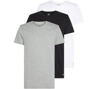 Calvin Klein Men’s 3 Pack Short Sleeve Cotton T-Shirts, Multicolor (Black, White, Grey Heather), XL