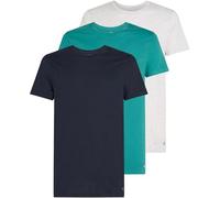 Calvin Klein Men’s 3 Pack Short Sleeve Cotton T-Shirts, Multicolor (Shoreline, Snow Hthr, Lively Teal), M