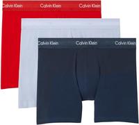 Calvin Klein Men’s 3 Pack Stretch Boxer Briefs, Blue (Ink/Adrenaline Rush/Casual Blue), S