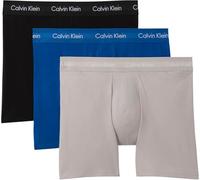Calvin Klein Men’s 3 Pack Stretch Boxer Briefs, Pink (CLASSIC BLUE/PORPOISE/BLACK), S