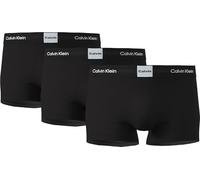 Calvin Klein Men’s 3 Pack Trunks with Logo Waistband, Black (Black), XL