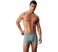 Calvin Klein Men’s 3 Pack Trunks with Logo Waistband, Turquoise (Micro Chip/Diamond Logo+Zoni Beach/), M