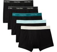 Calvin Klein Men’s 5 Pack Trunks with Logo Waistband, Black (Black Bodies W/Black/Niagara Falls), M