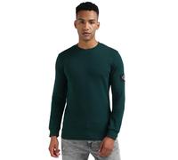 Calvin Klein Men’s Basic Badge Waffle Long Sleeve Top, Green (Ponderosa Pine), XS