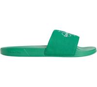 Calvin Klein Men’s Beach Slides Sandals with Canvas, Green (Enchanted Forest), 8