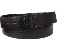 Calvin Klein Men’s Belt Buckle Tumbled 3.5 cm in Leather Reversible, Black (Black/Black/Matte Black), 39.4 inches