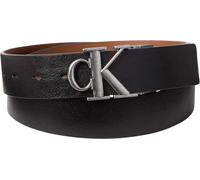 Calvin Klein Men’s Belt Buckle Tumbled 3.5 cm in Leather Reversible, Black (Black/Ck Cognac/Antique Silver), 49.2 inches