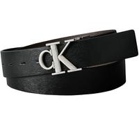Calvin Klein Men’s Belt Buckle Tumbled 3.5 cm in Leather Reversible, Black (Black/Ck Dark Brown/Antique Silver), 43.3 inches