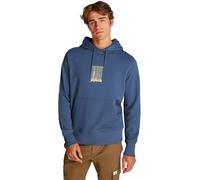 Calvin Klein Men’s Brush Stroke Graphic Cotton Hoodie, Blue (Vintage Indigo), L