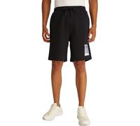Calvin Klein Men’s Brush Stroke Graphic Cotton Sweat Shorts, Black (Ck Black), XL