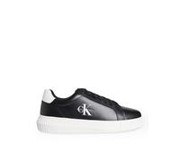 Calvin Klein Men’s Chunky Mono Leather Cupsole Trainers, Black (Black/Bright White), 7