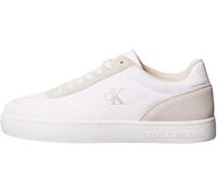 Calvin Klein Men’s Classic Canvas Low Top Cupsole Trainers, White (Bright White/Eggshell), 11
