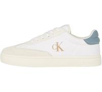 Calvin Klein Men’s Classic Mix Low Top Cupsole Trainers, Multicolor (Bright White/Creamy White/Lead), 9