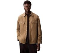 Calvin Klein Men’s Cotton Filled Shirt Jacket with Press Stud Fastenings