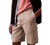 Calvin Klein Men’s Cotton Pull-on Knee Length Cargo Shorts, Beige (Vintage Khaki), M