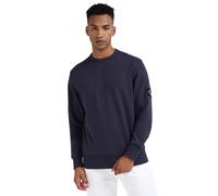 Calvin Klein Men’s Crew Neck Badge Cotton Sweatshirt, Blue (Ink), XS