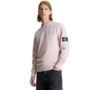 Calvin Klein Men’s Crew Neck Badge Cotton Sweatshirt, Pink (Sepia Rose), XS