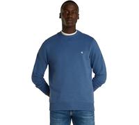 Calvin Klein Men’s Crew Neck Regular Fit Badge Sweatshirt, Blue (Blue Coast), S