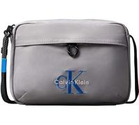 Calvin Klein Men’s Crossbody Bag Bold Camera Bag with Logo, Grey (Cloudburst), One Size