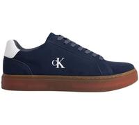 Calvin Klein Men’s Cupsole Trainers Classic Lace-up in Suede, Blue (Ck Navy/Bright White/Gum), 11
