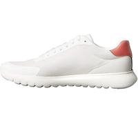 Calvin Klein Men’s EVA Mesh Runner Trainers with Logo, White (Bright White/Burnt Sienna), 12