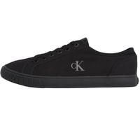 Calvin Klein Men’s Low Top Canvas Vulcanised Trainers, Black (Triple Black), 10