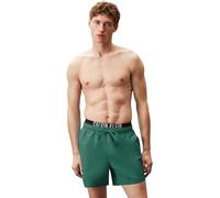 Calvin Klein Men’s Medium Double Swim Shorts with Logo Waistband, Green (Wild Green), L
