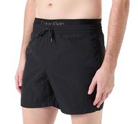 Calvin Klein Men’s Medium Double Waistband Swim Shorts, Black (Pvh Black), S
