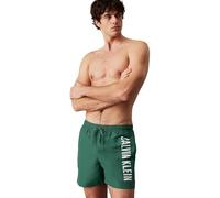 Calvin Klein Men’s Medium Drawstring Swim Shorts, Green (Wild Green), S