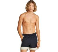 Calvin Klein Men’s Medium Drawstring Swim Shorts with Logo, Blue (Dark Sapphire), L